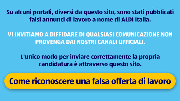 Falsi Annunci di lavoro ALDI
